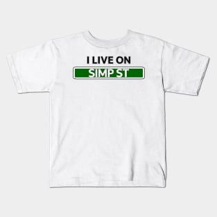 I live on Simp St Kids T-Shirt
